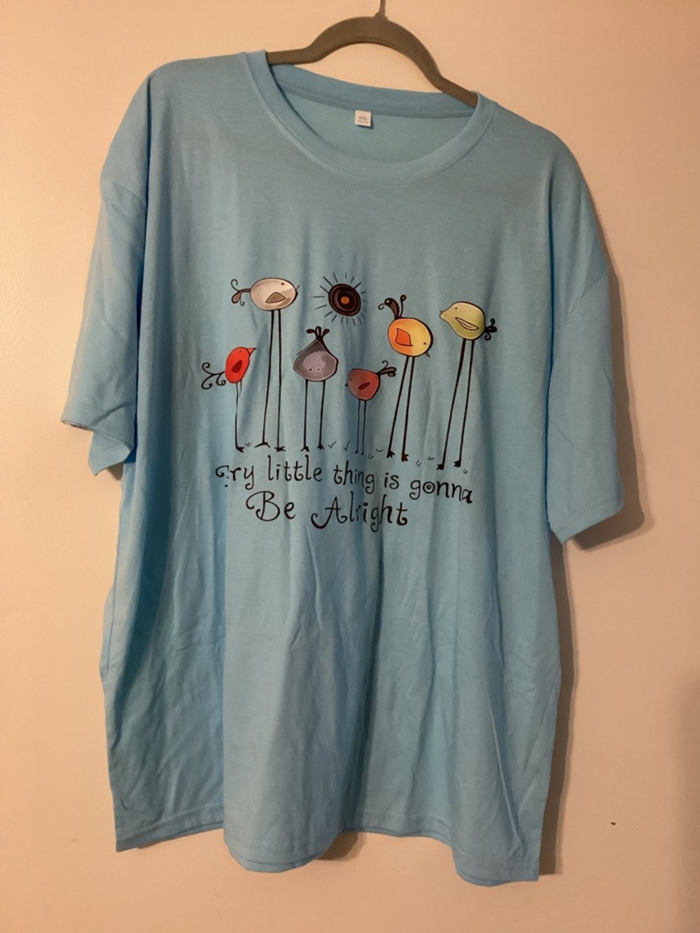 Graphic Tee - 'Every Little Thing Is Gonna Be Alright' Bird Design